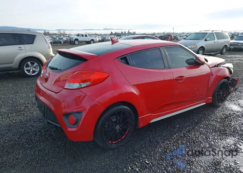 2013 Hyundai Veloster Turbo W/Black z USA, uszkodzony, nr VIN KMHTC6AEXDU160771